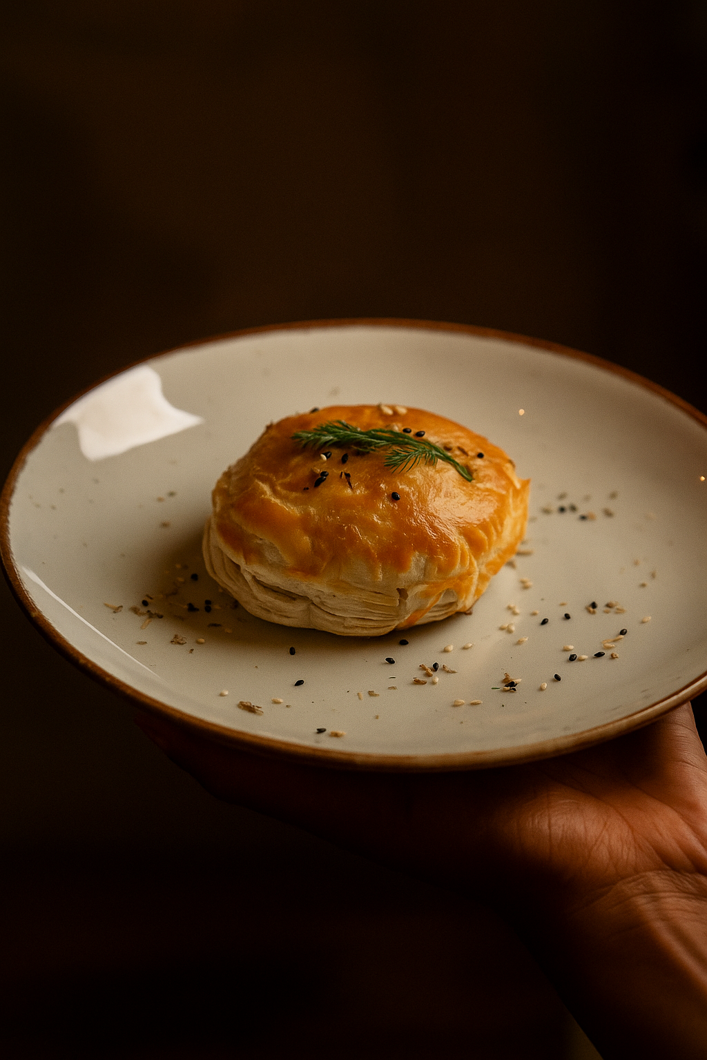 Pesto Chicken Puff - Delicious food and beverage available at Nook Cafe menu